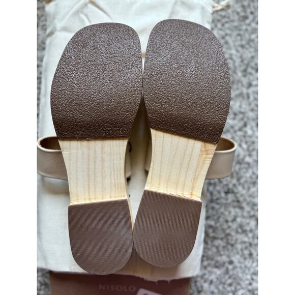 Nisolo Ellie All-Day Clog Leather Sandals Size 11 NEW - Bone color - Picture 7 of 11